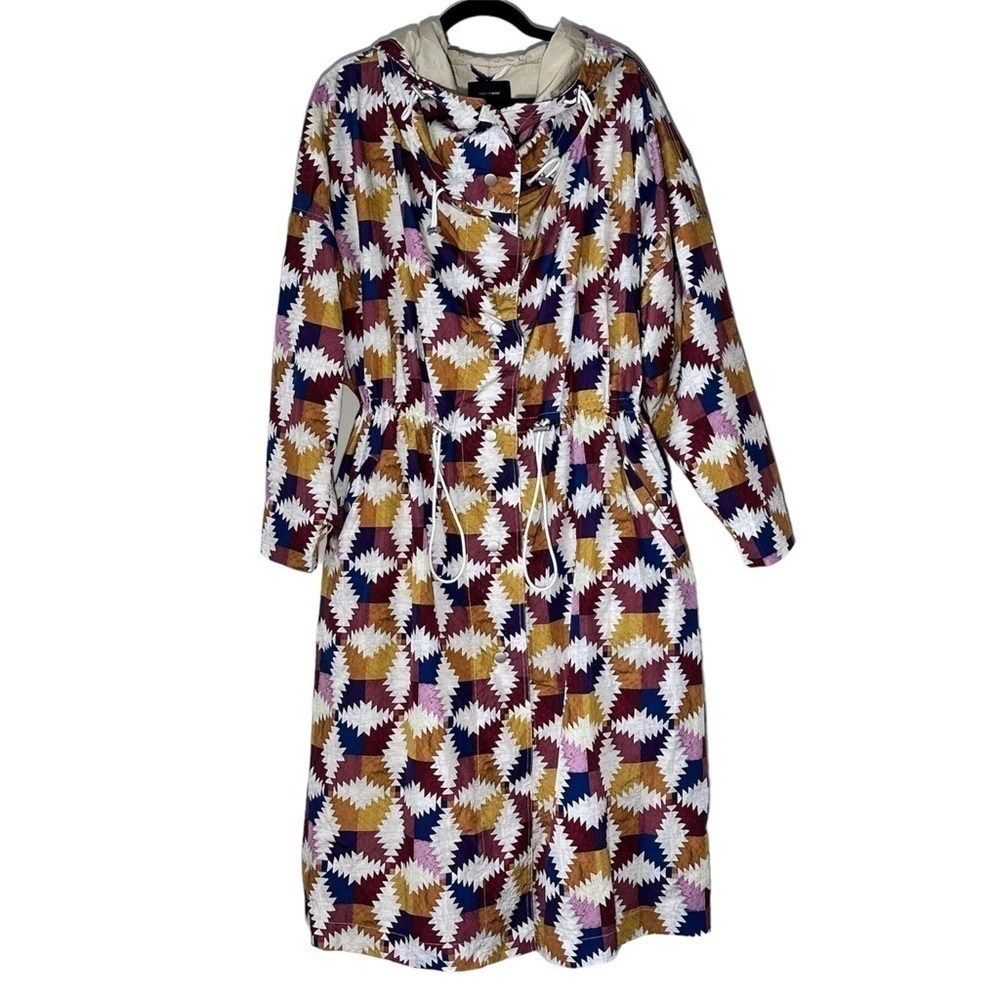 NWT Isabel Marant Munao Oversized Quilt Patchwork Pattern Coat size US 4 | FR 36 - Picture 5 of 16